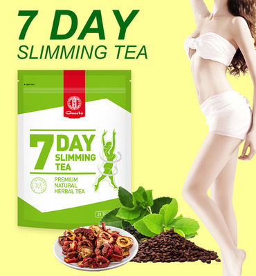 Día chino natural de la pérdida de peso 7 que adelgaza el té ardiente gordo sano 21parcels/Bag de la infusión de hierbas